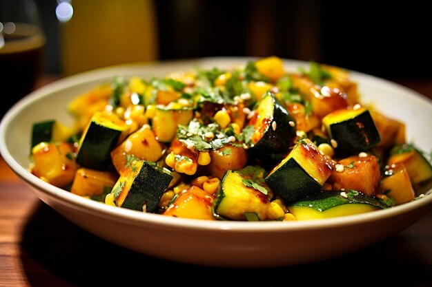 Calabacitas con elote Zucchini con maíz