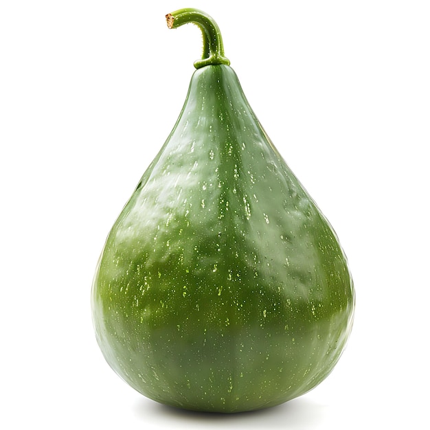 Calabash Cucurbit Grandes frutas verdes em forma de garrafa Objeto Mu Isolado em branco BG Tiro em branco