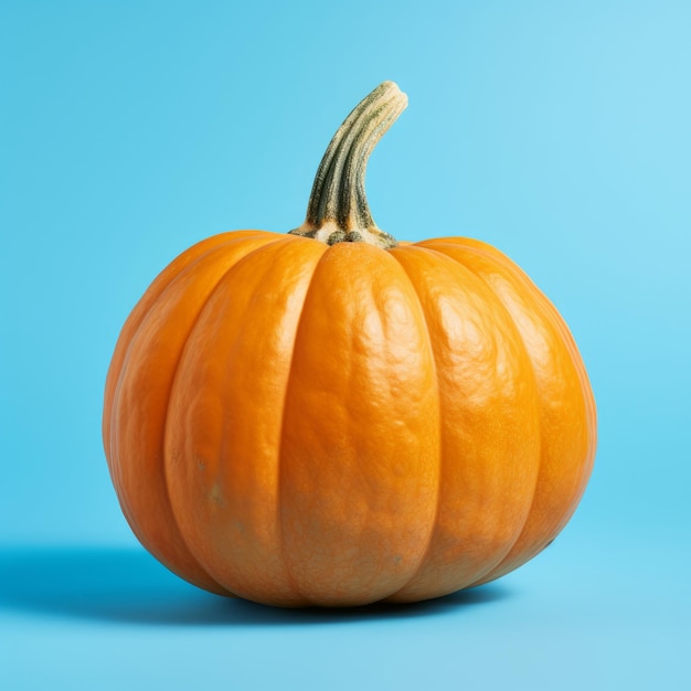 Una calabaza aislada en azul