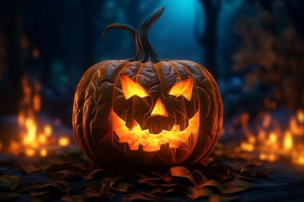 la calabaza brillante de Halloween