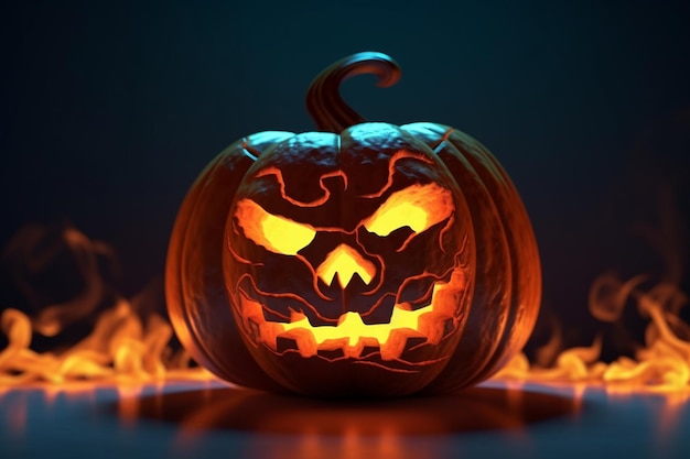 la calabaza brillante de Halloween