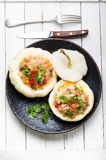 Calabaza y calabacín al horno con quinoa