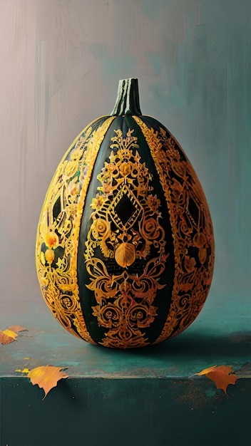 Foto una calabaza de la compañía de la compañía que es hecha por la compañía.