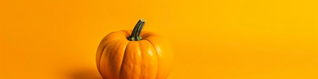 Una calabaza contra un fondo amarillo IA generativa