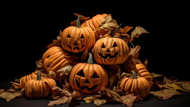 Calabaza de diseño de fondo de cartel de halloween