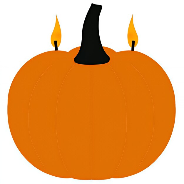 Calabaza con dos velas