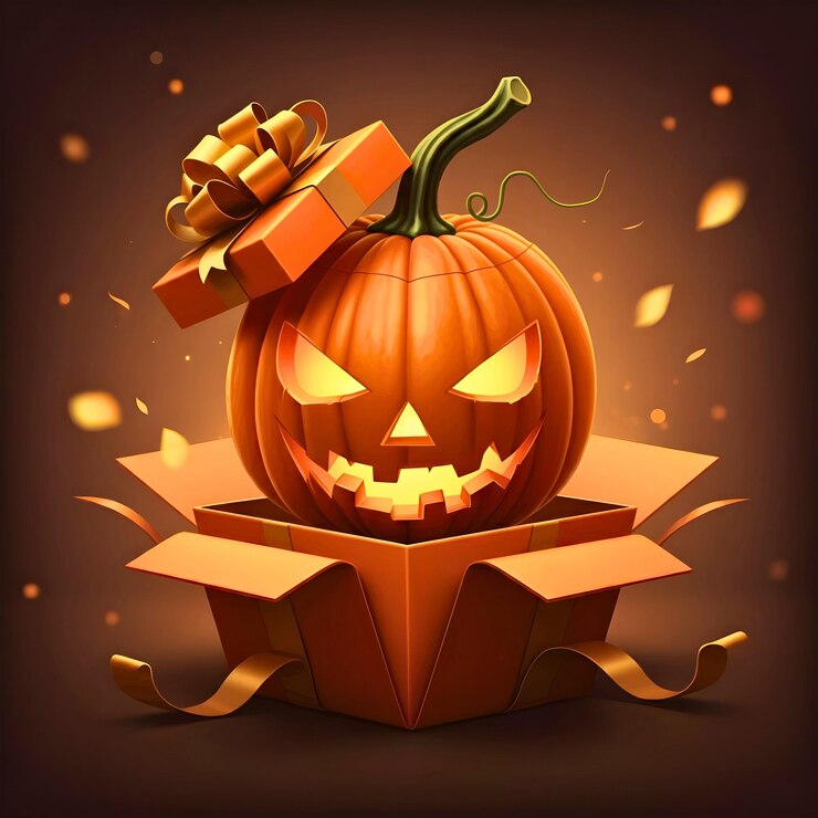 una calabaza está en una caja para la Pascua cristiana occidental