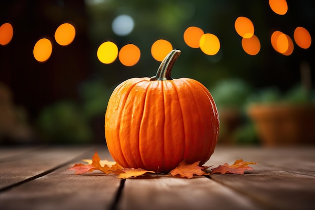 Una calabaza con un fondo borroso.