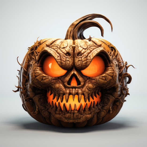 Calabaza de Halloween con cara de miedo