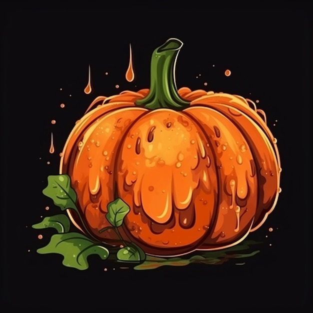 Calabaza de Halloween con fondo aislado