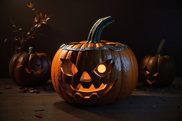 calabaza de halloween plana