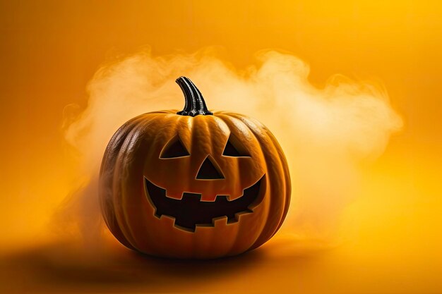 Calabaza de Halloween con vapor