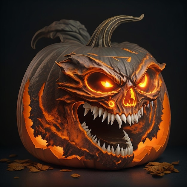 La calabaza malvada para Halloween