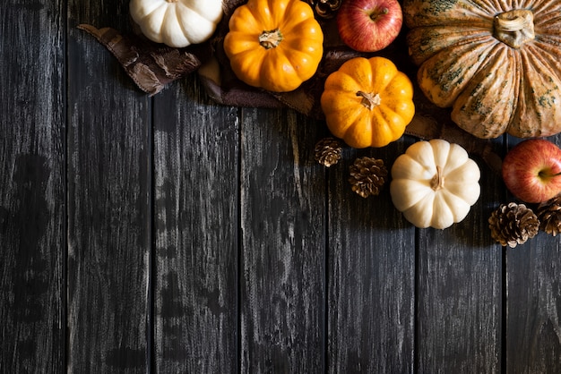 Calabaza, manzana y piña.