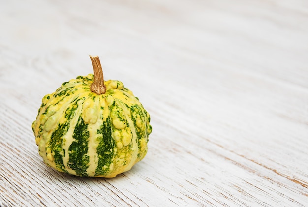 Calabaza en la mesa