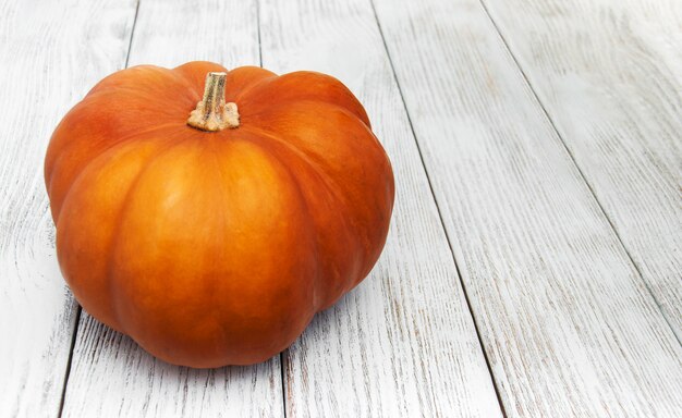 Calabaza en la mesa