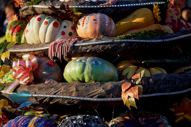 Calabaza pintadaEl concurso de la fiesta de la cosecha