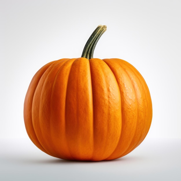 Calabaza simplista sobre fondo blanco AI generado