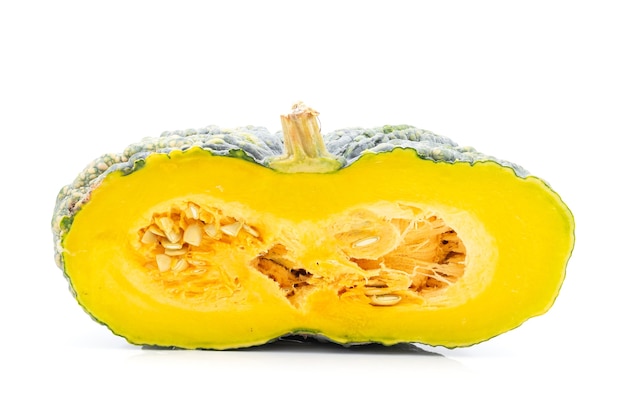 Calabaza sobre un fondo blanco