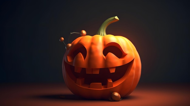 Una calabaza con una sonrisa en ella