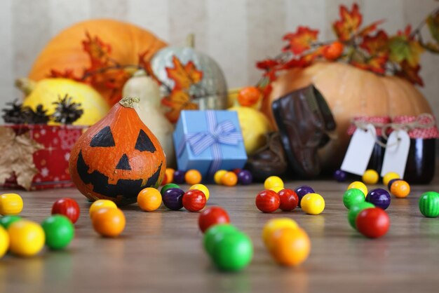 calabaza en el suelo