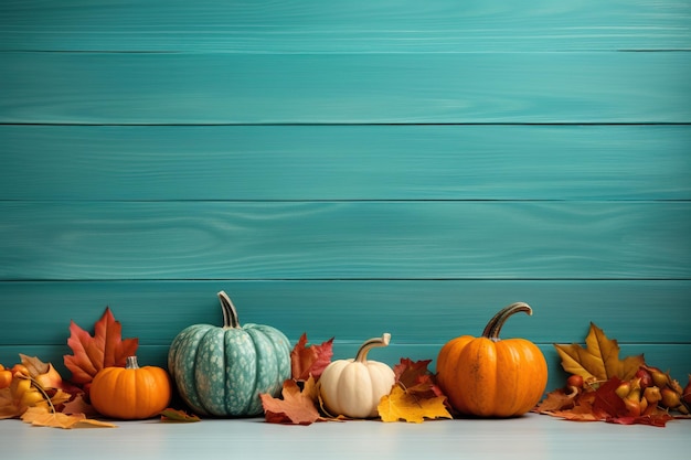 Calabazas coloridas de otoño