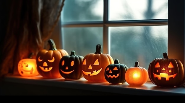 Calabazas de escalofriantes de Halloween