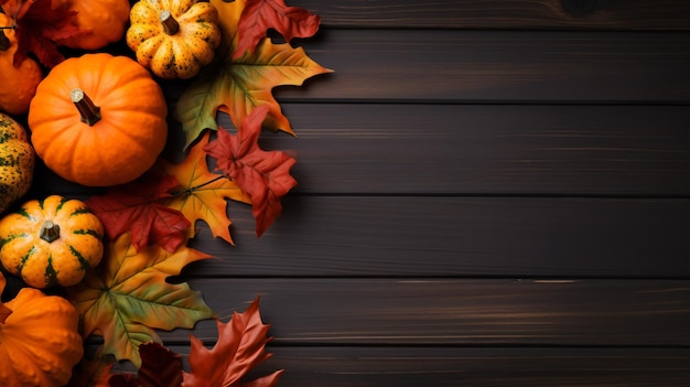 Calabazas de imagen vertical de fondo plano de otoño