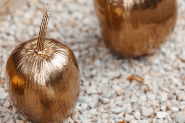 Calabazas de oro y bronce