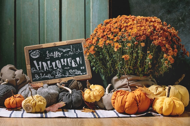 Calabazas textiles para la decoración del hogar