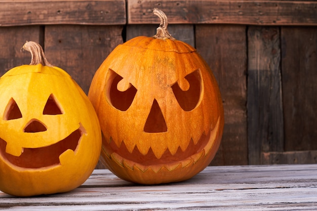 Calabazas tradicionales de Halloween.