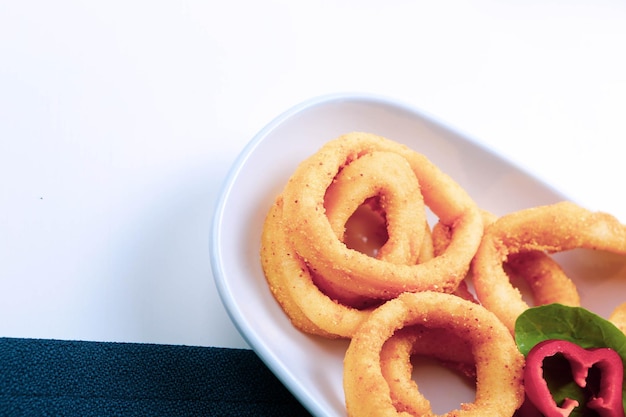 calamar de marisco frito o calamares con salsa