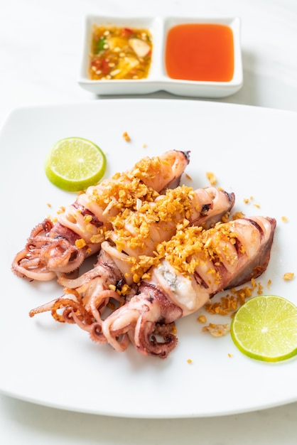 calamares fritos con ajo