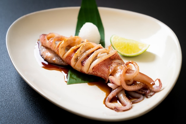 calamares a la plancha con salsa teriyaki