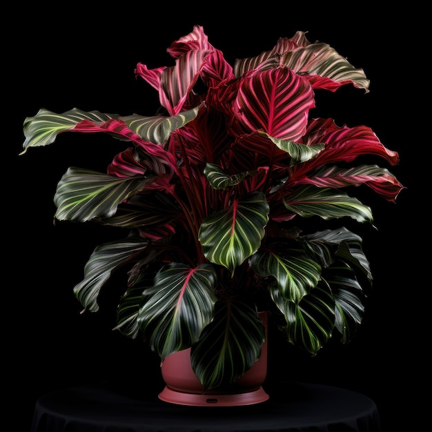 Calathea Studio Shot isolada em fundo claro IA generativa