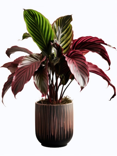 Calathea Studio Shot isolada em fundo claro IA generativa