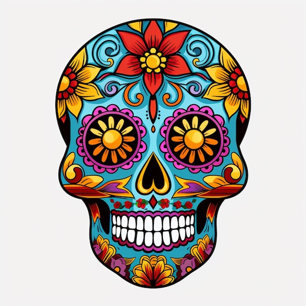 Calavera De Azúcar Día De Los Muertos