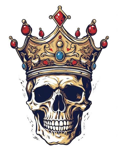 calavera con una corona con joyas ai generativa