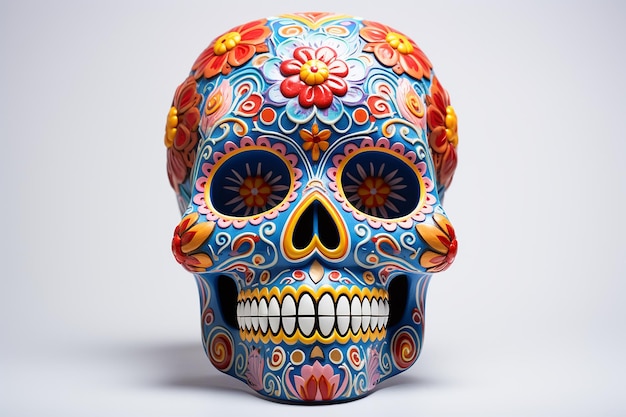 _calavera_de_azúcar_con_fondo_blanco_aislado_i