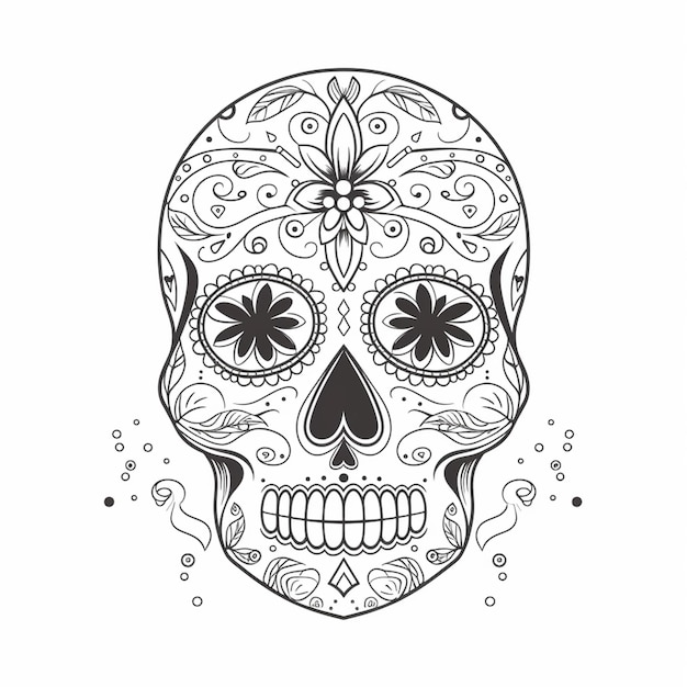 Foto calavera de día de los muertos