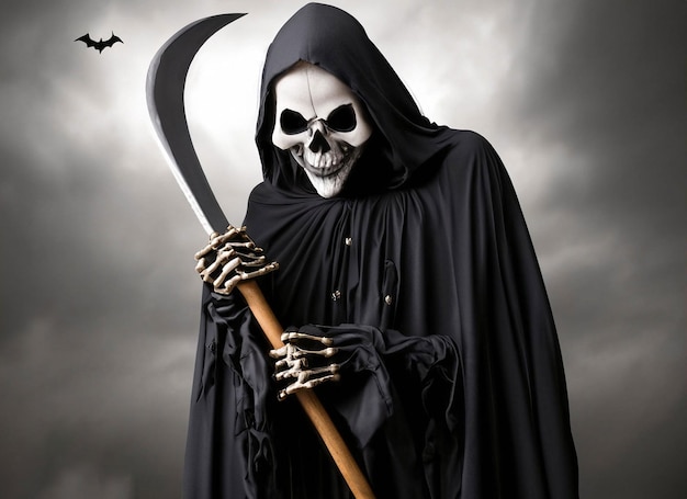 Calavera del diablo en la noche de terror