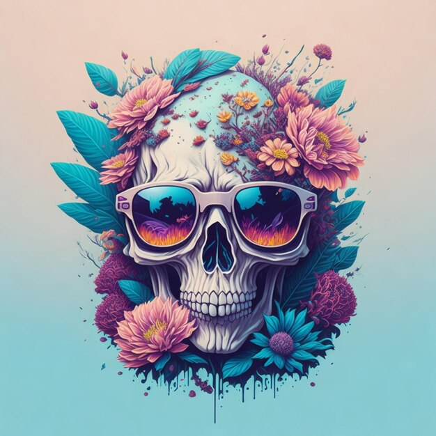 calavera floral