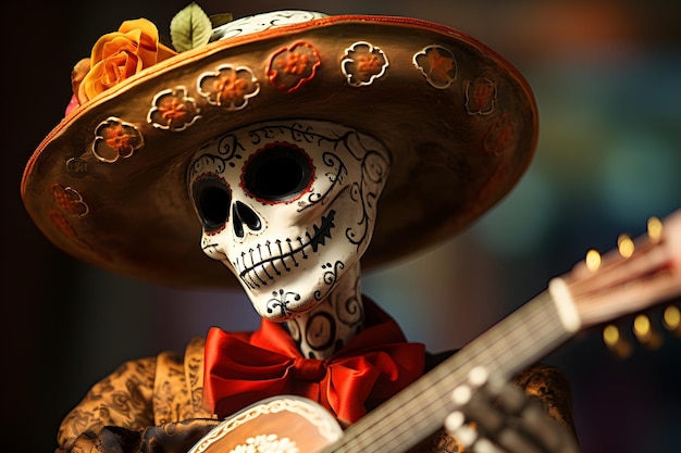 Calavera con guitarra