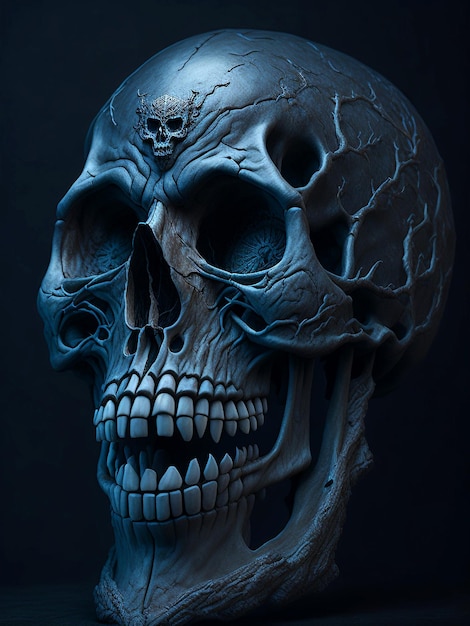 calavera de halloween ai generativa