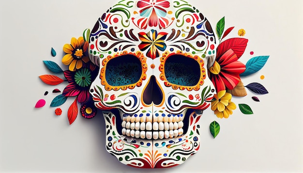 Foto calavera helloween dia de muertos