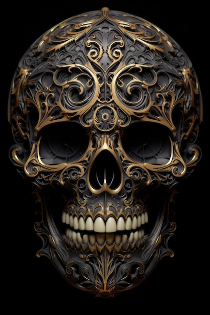 calavera tenebrosa dia de muertos