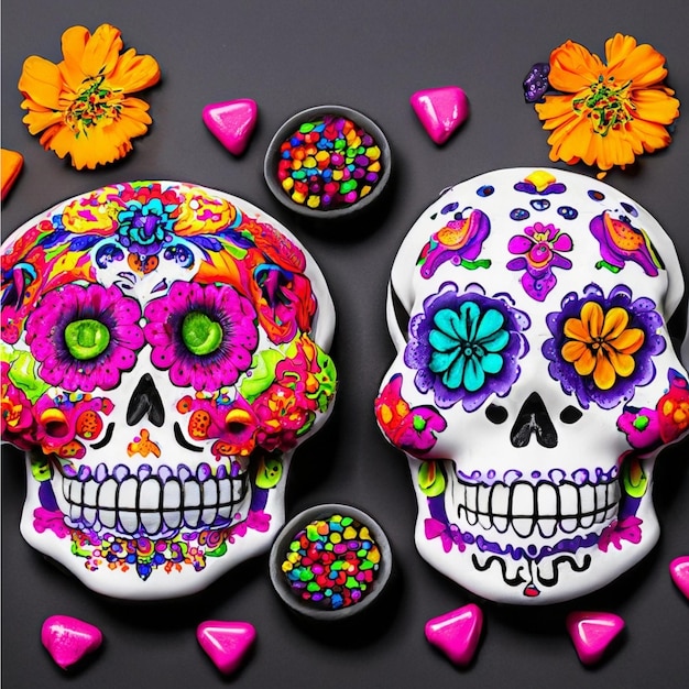 Calaveracalavera mexicanadia de los muertoscabeza de esqueleto