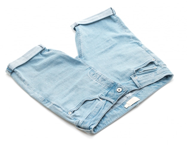 calça jeans curta isolado