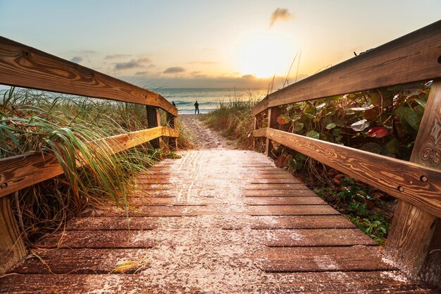 Calçadão na praia