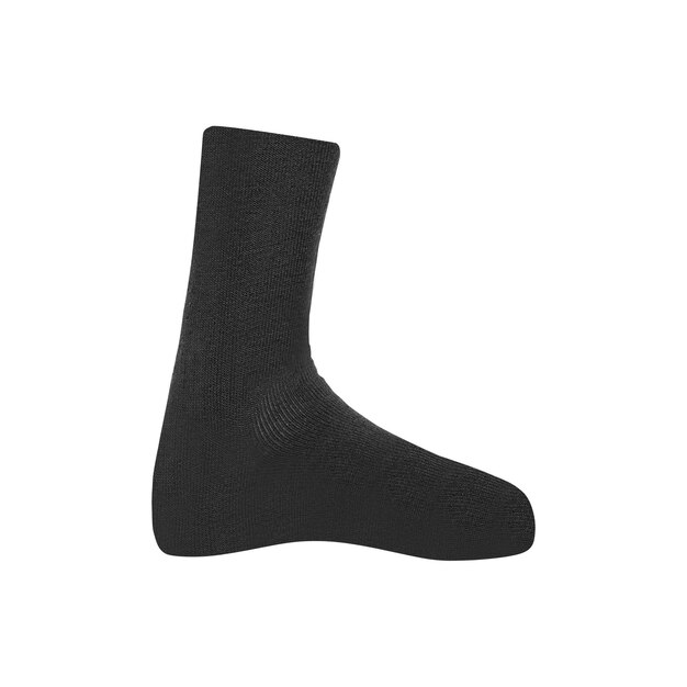Calcetín negro en blanco aislado en blanco